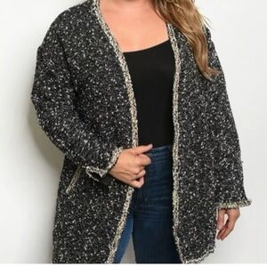 COC Chic Black and Cream Jacket NWT